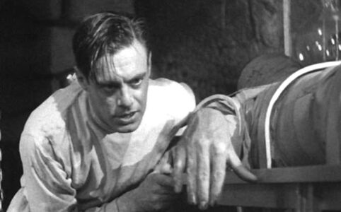 Colin Clive als Dr. Frankenstein aus Frankenstein 1931